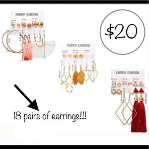 18 Pairs of Fashion earrings